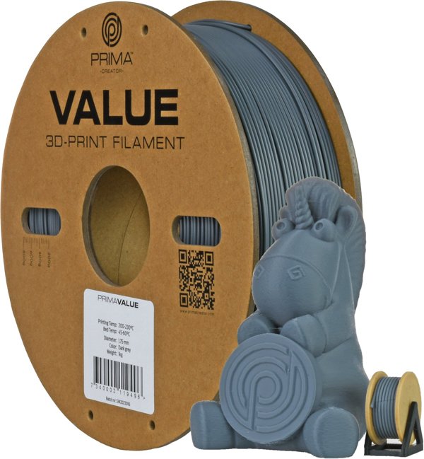 Νήμα ABS PrimaValue για εκτυπωτή 3D, 1.75 mm, σκούρο γκρι