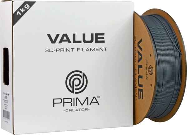 Νήμα PrimaValue PLA+ για εκτυπωτή 3D, 1.75 mm, σκούρο γκρι
