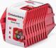 Prosperplast Bineer Short KBISS20-3020 Σετ 10 Κιβώτια Αποθήκευσης, Κόκκινο, 288x158x187mm