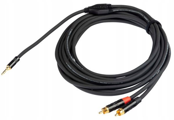 PROEL αρσενικό στερεοφωνικό 3.5mm - 2 x RCA αρσενικό, 3m, μαύρο
