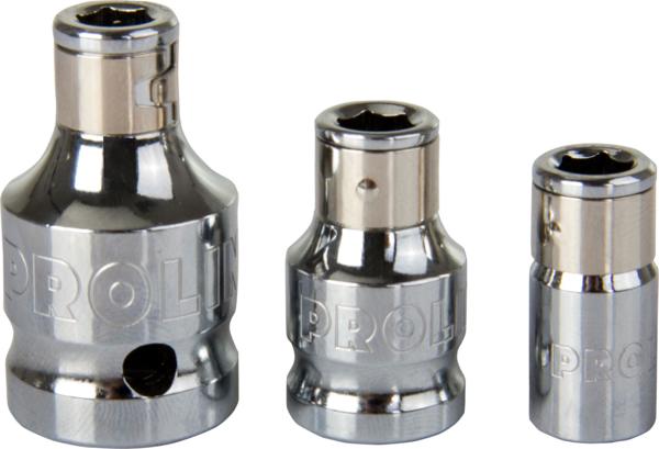 Προσαρμογέας Pro-Line 3/8" σε 1/4" για Μύτες, Υλικό CR-V, Ασημί