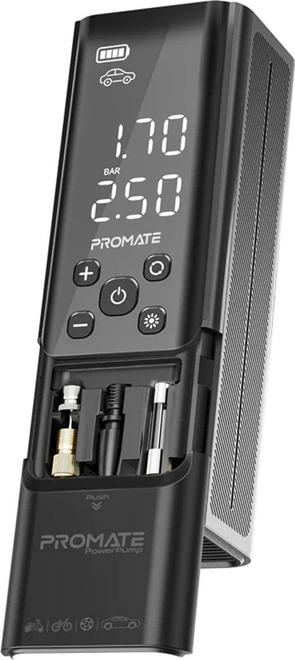 Φορητός Ηλεκτρικός Αεροσυμπιεστής Promate PowerPump 7500mAh / 150PSI