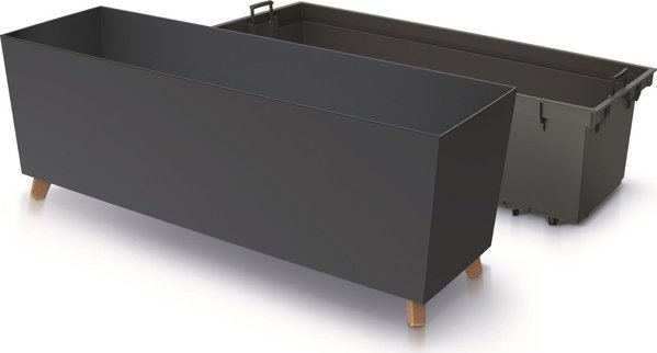 PROSPERPLAST Γλάστρα URBI CASE - ανθρακί