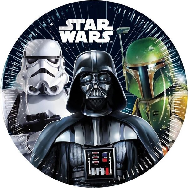PROCOS Χάρτινα πιάτα μιας χρήσης Star Wars οικολογικά 8 τεμάχια