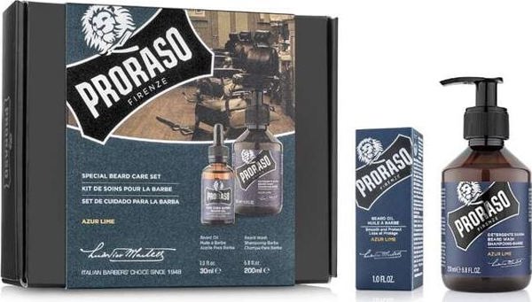 Σετ δώρου Proraso PRORASO Azur Lime Special Beard Care Σετ Σαμπουάν μαλλιών 200ml 9107269 8004395007462
