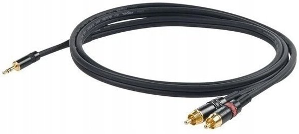 PROEL αρσενικό στερεοφωνικό 3.5mm - 2 x αρσενικό RCA, 3m, μαύρο
