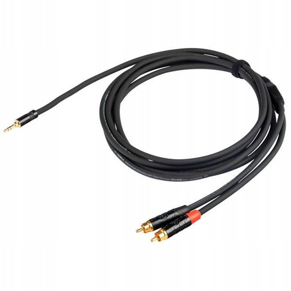 PROEL αρσενικό στερεοφωνικό 3.5mm - 2 x αρσενικό RCA, 3m, μαύρο