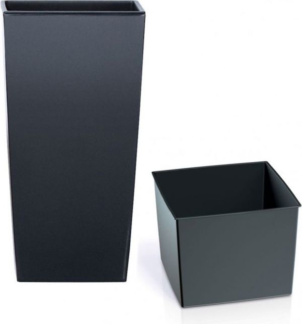 Prosperplast Γλάστρα URBI SQUARE 225mm ανθρακί - DURS225-S433