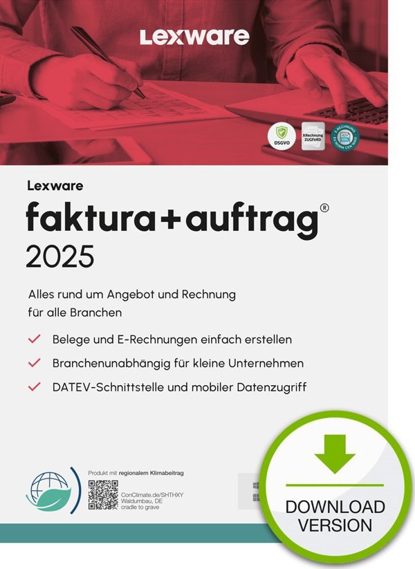 Lexware Lexware ESD invoice+auftrag 2025 Λήψη Jahresversion 14201786 9783648180075
