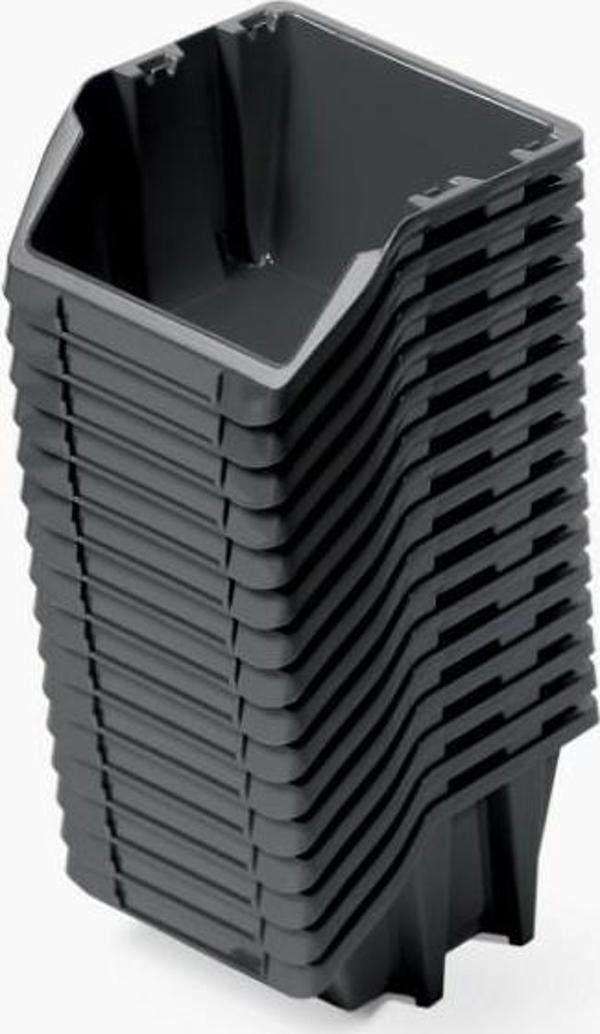 Prosperplast Bineer Short Σετ 16 Κουτιά Αποθήκευσης Εργαλείων 234x77x92mm, Μαύρα