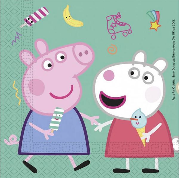 PROCOS Χαρτοπετσέτες γενεθλίων Peppa Pig (20 τεμ.)