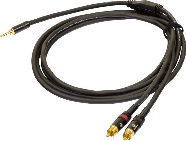 PROEL αρσενικό στερεοφωνικό 3.5mm - 2 x αρσενικό RCA, 5m, μαύρο