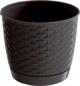 Prosperplast Γλάστρα Ratolla Στρογγυλή με Βάση, Πλαστική, Umbra, 22x19,5cm