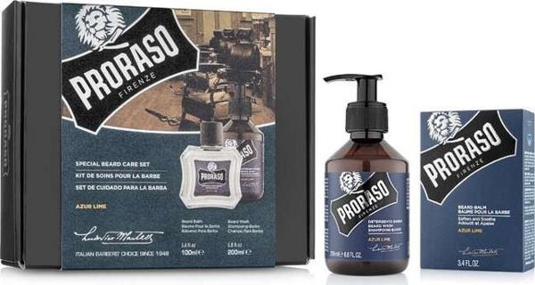 Proraso PRORASO Azur Lime Special Beard Care Set Σαμπουάν 200ml σε σετ δώρου