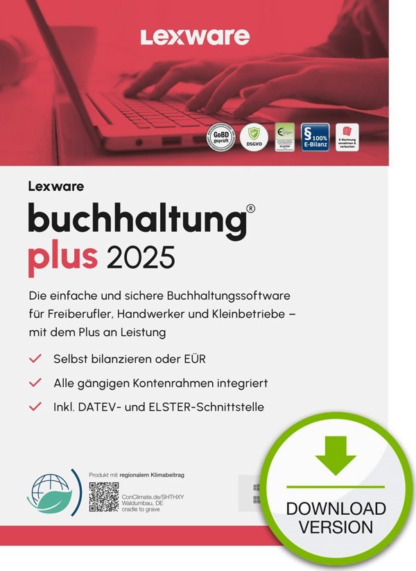 Lexware Lexware ESD buchhaltung plus 2025 Λήψη Jahresversion 14201383 9783648178737