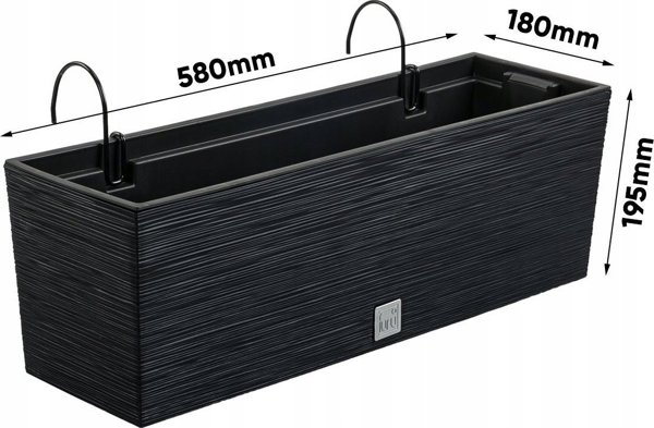 Κρεμαστή γλάστρα μπαλκονιού Prosperplast DFC600W Antra