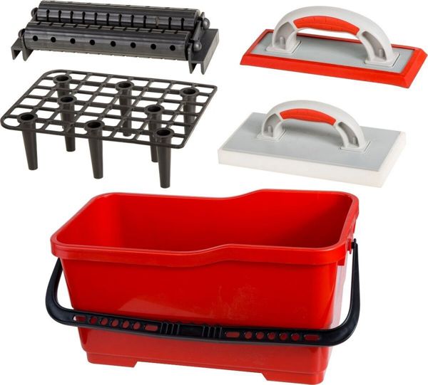 Pro-Line Σετ Εργαλείων για Πλακάκια 22L, Κάδος με Πλέγμα, Ρολά και Σπάτουλα με Σφουγγάρι 61630