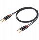 PROEL 2 x 6.3mm αρσενικό - 2 x 6.3mm αρσενικό, 5m, μαύρο