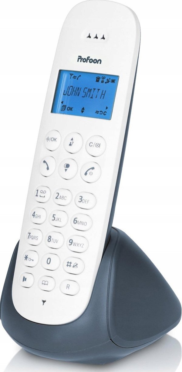 Τηλέφωνο DECT PROFOON PDX-300BW με 1 ακουστικό, μπλε
