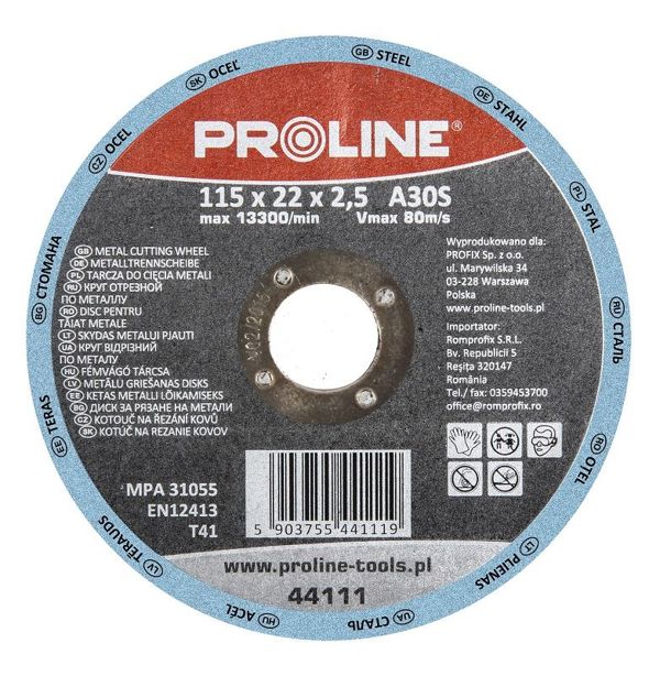 Pro-Line Ταρτζα δο τσι̟ενια μεταλου T41 115x2,5mm A30S - 44111