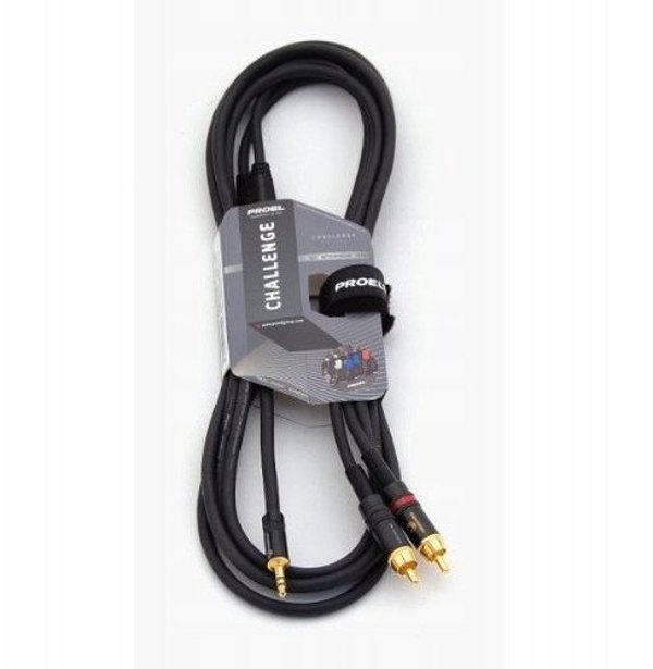 PROEL αρσενικό στερεοφωνικό 3.5mm - 2 x αρσενικό RCA, 1.5m, μαύρο