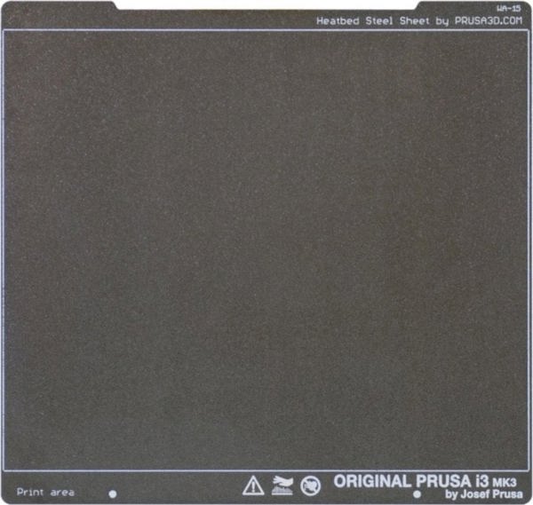 Prusa Ελατηριωτή ατσάλινη πλάκα - για εκτυπωτές Prusa - με υφή