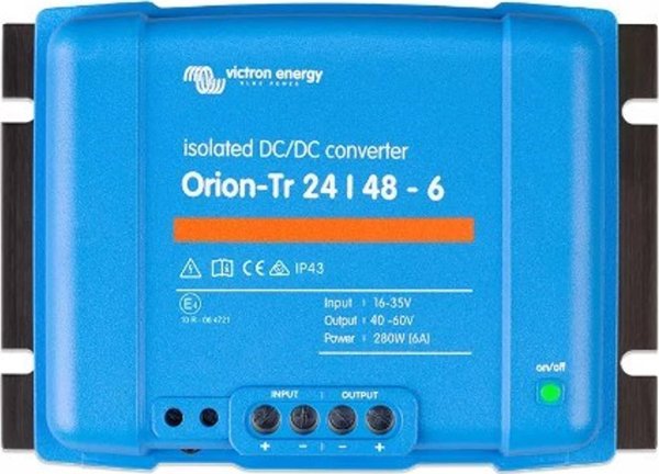 Μετατροπέας Victron Energy Μετατροπέας Victron Energy Dc-Dc Απομονωμένος Orion-Tr 24/48-6 280 W (ORI244828110)