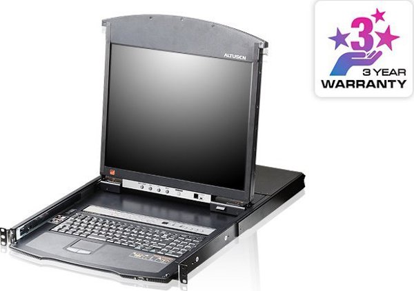 Διακόπτης Aten KVM Over-IP ATEN KL1516AiM, 43 cm TFT, VGA, PS/2-USB μέσω Cat 5, 16-port, γερμανικός