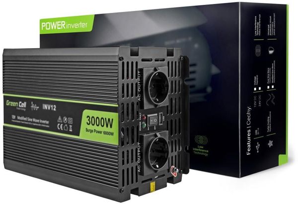 Μετατροπέας Green Cell 12V/220V 3000W/6000W (INV12)