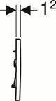Πλήκτρο έκπλυσης Geberit Sigma 30 για WC ματ χρώμιο (115883JQ1)