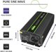 Μετατροπέας QOLTEC Μετατροπέας τάσης Monolith | 1000W | 2000W | 12V σε 230V | Καθαρό Ημίτονο