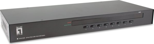 Διακόπτης LevelOne LevelOne KVM-3208 διακόπτης KVM Δυνατότητες τοποθέτησης σε ράφι Μαύρο