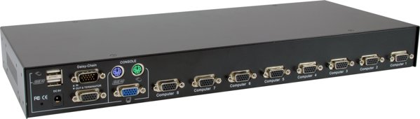 Διακόπτης LevelOne LevelOne KVM-3208 διακόπτης KVM Δυνατότητες τοποθέτησης σε ράφι Μαύρο