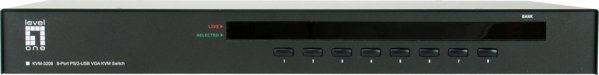 Διακόπτης LevelOne LevelOne KVM-3208 διακόπτης KVM Δυνατότητες τοποθέτησης σε ράφι Μαύρο