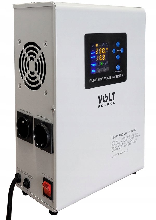 Przetwornica VOLT POLSKA SINUSPRO 2600 E PLUS 24/230V (1800/2600W) [AGM, GEL, LiFePO4]