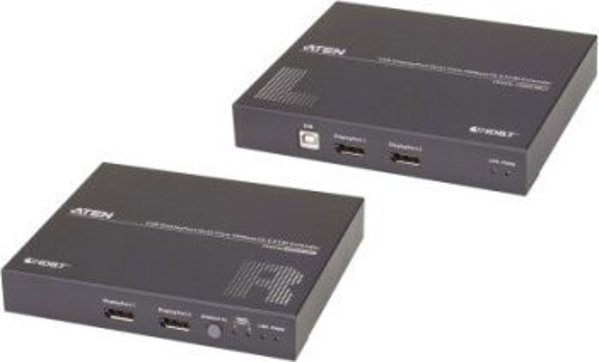 Aten KVM Extender CE924 USB DisplayPort Dual Display HDBaseT 2.0, Μαύρο