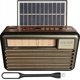 Ραδιόφωνο PS φορητό Liwa Retro με ηλιακό πάνελ (MK-193BT), FM, Bluetooth, USB, SD, AUX, λάμπα USB, γκρι