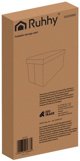 Βελούδινο πουφ μαύρο 60x30x30 cm Ruhhy 25995