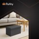 Βελούδινο πουφ μαύρο 60x30x30 cm Ruhhy 25995
