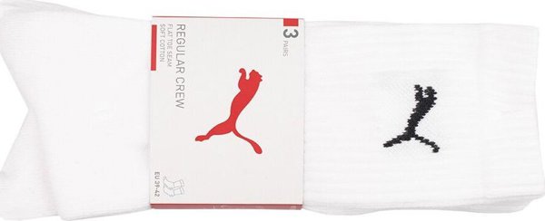 Puma Κάλτσες Puma Sport Crew Lightweight 3 ζεύγη λευκές 907940 02 43-46