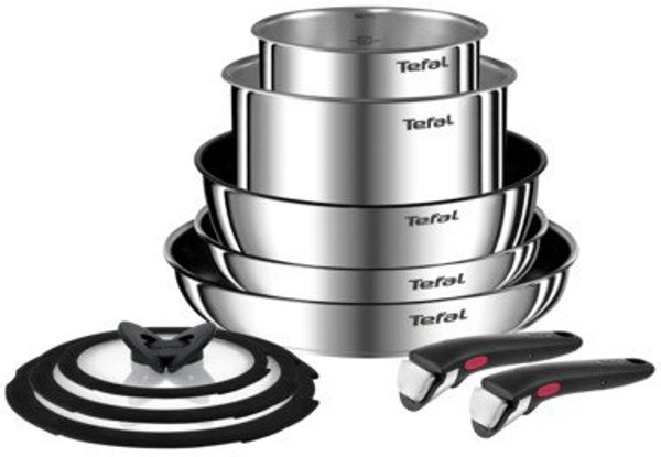 Tefal Ingenio Emotion Σετ Κατσαρόλες και Τηγάνια 10 Τεμαχίων με Αφαιρούμενες Λαβές