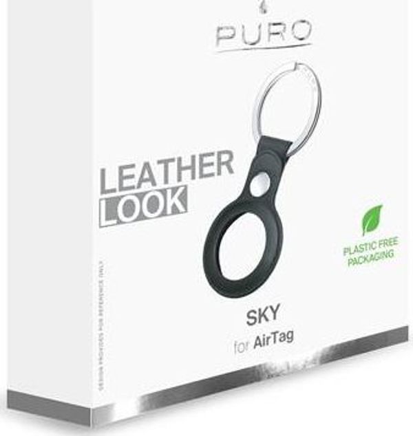 Puro Θήκη από οικολογικό δέρμα Puro SKY Case Apple AirTag (μαύρο)