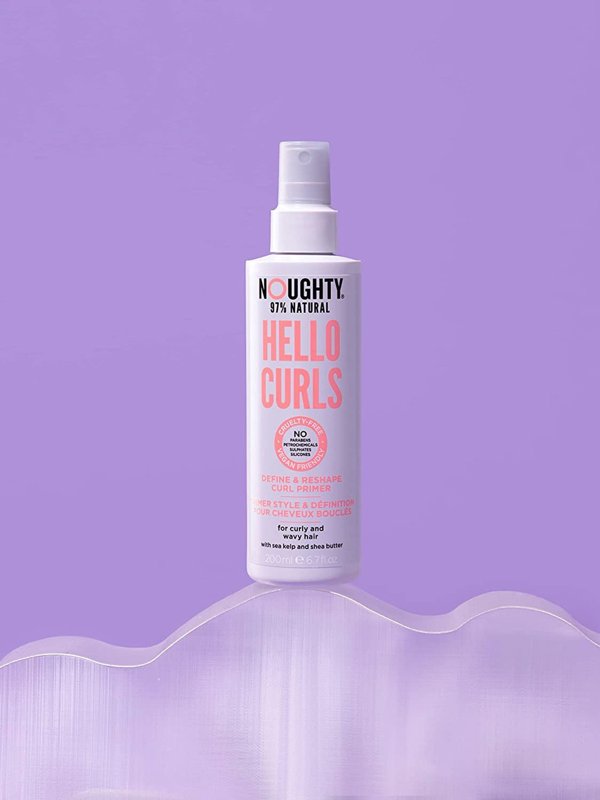 Purškiama formavimo priemonė garbanotiems ir banguotiems plaukams Noughty Hello Curls Primer, 200ml