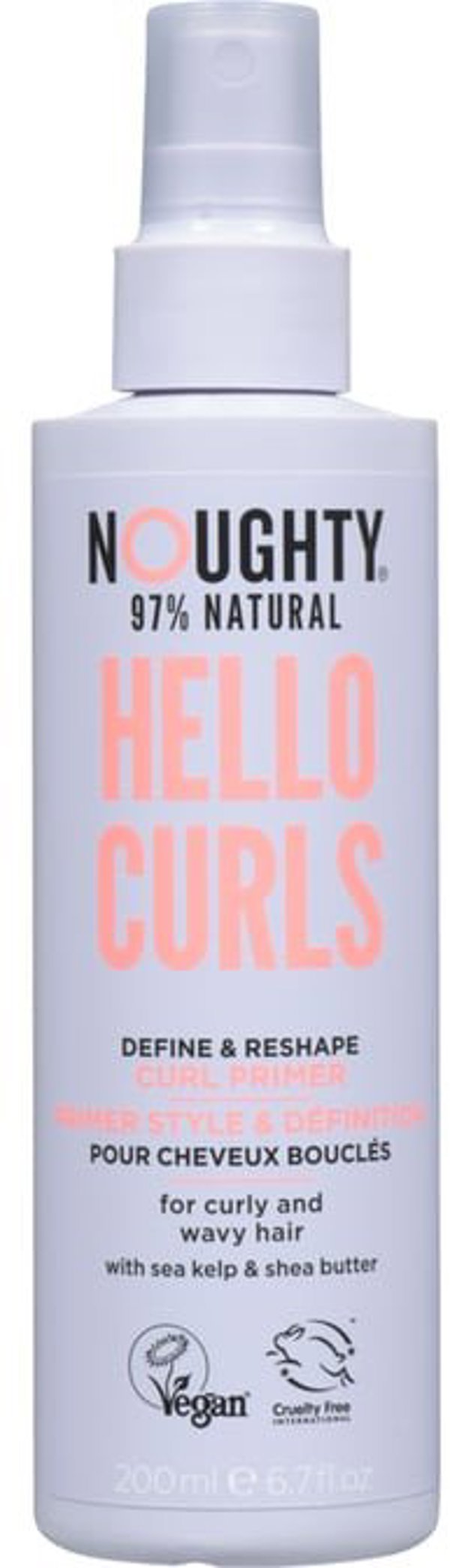 Purškiama formavimo priemonė garbanotiems ir banguotiems plaukams Noughty Hello Curls Primer, 200ml