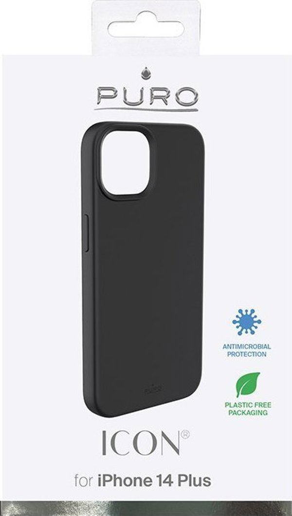 Κάλυμμα PURO ICON - Θήκη iPhone 14 Plus (μαύρο)