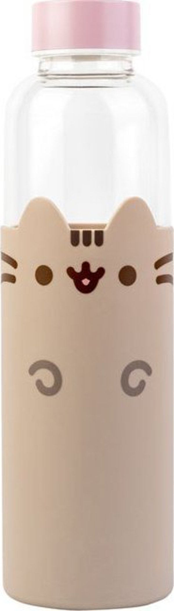 Pusheen Γυάλινο Μπουκάλι Νερού 500ml με Θήκη Σιλικόνης - Πολύχρωμο