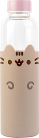 Pusheen Γυάλινο Μπουκάλι Νερού 500ml με Θήκη Σιλικόνης - Πολύχρωμο