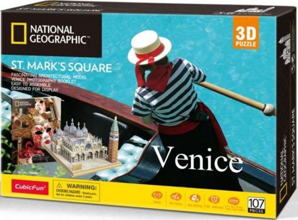 National Geographic 3D Puzzle Βενετία - DS0980H, 107 Κομμάτια Από Αφρώδες Υλικό