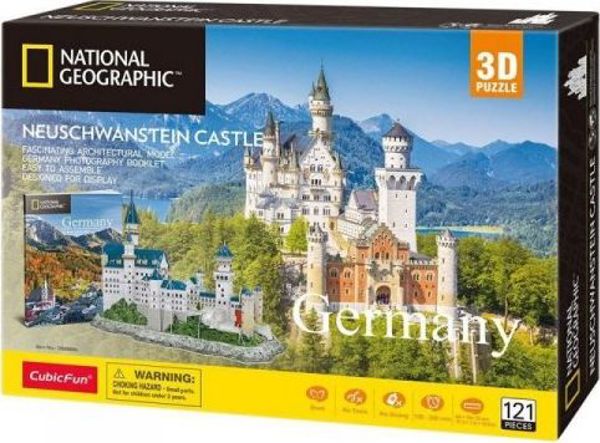 Cubic Fun 3D Puzzle National Geographic Κάστρο Neuschwanstein - 121 Κομμάτια, 44x19x33 εκ.
