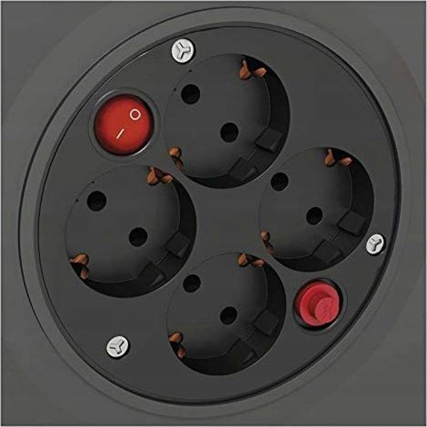 Καρούλι επέκτασης PVC - 4 υποδοχές, 25μ, 1,5mm2 SCHUKO